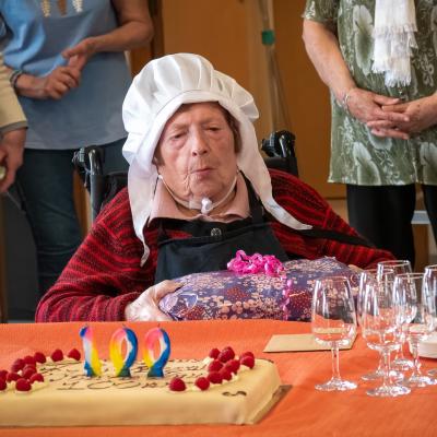 Centenaire Mme Colombel Hôpital Saint Romain 2025